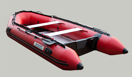 12 ft RED INFLATABLE BOAT WITH aluminum seats