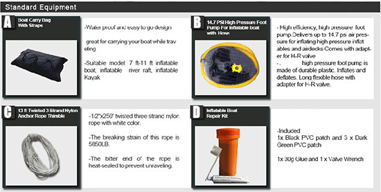 standart equipment comes  in the package 