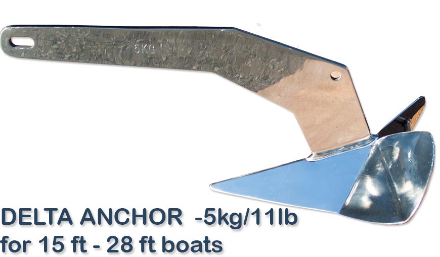 Delta anchor for 15 -21 ft boats 5 kg /11lb