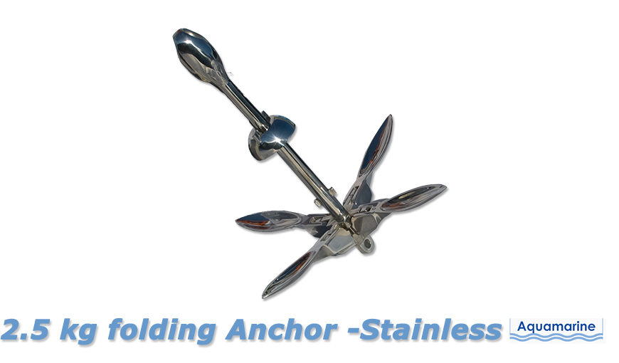 Folding Grapnel anchor 2.5 kg stainless 5.5 lb boat anchor 