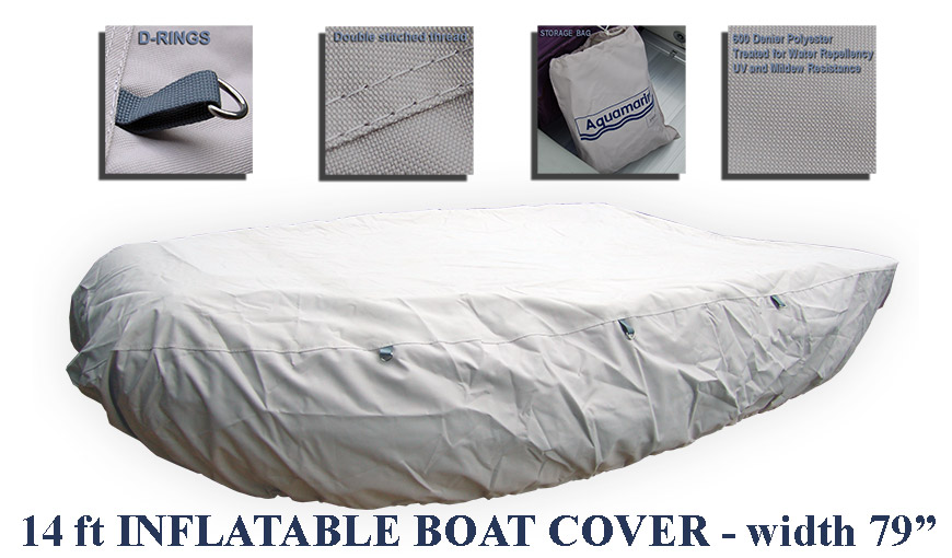 Accessories for Storage bag for 14 ft inflatable boat-13.5'_14' boat cover (400cm_430cm) width 79 in