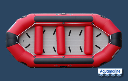 14 feet inflatable  whitewater raft top view