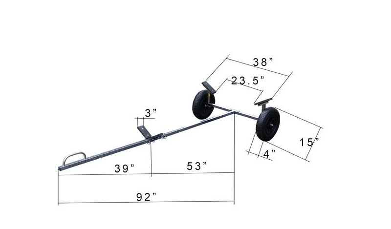 Boat launching dolly trailer