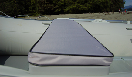 cushion for 12 ft inflatable  boat with detachable underseat bag