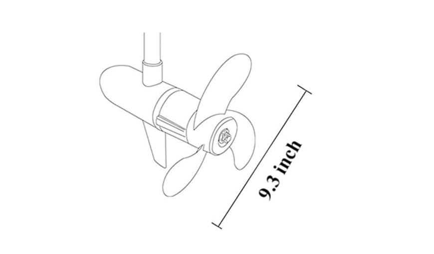 Propeller for trolling motor 55 lbs 3 blade 