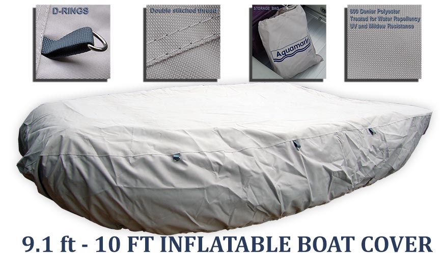 Accessories for 10' INFLATABLE BOAT PRO MILITARY BLACK-9.1'_10' boat cover (300cm) w 62 in
