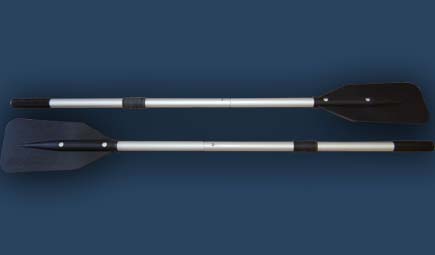 2x 4FT 120cm Pair of Black Plastic & Aluminium Metal Handle Oars Paddle Dinghy 